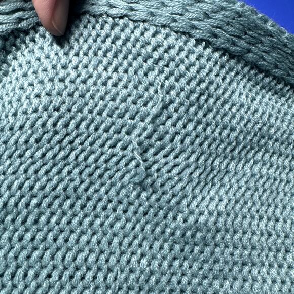 NWT Davi & Dani Dolman Sleeve Knit Pattern Cardigan Blue Casual Boho Size 3XL - Picture 10 of 14